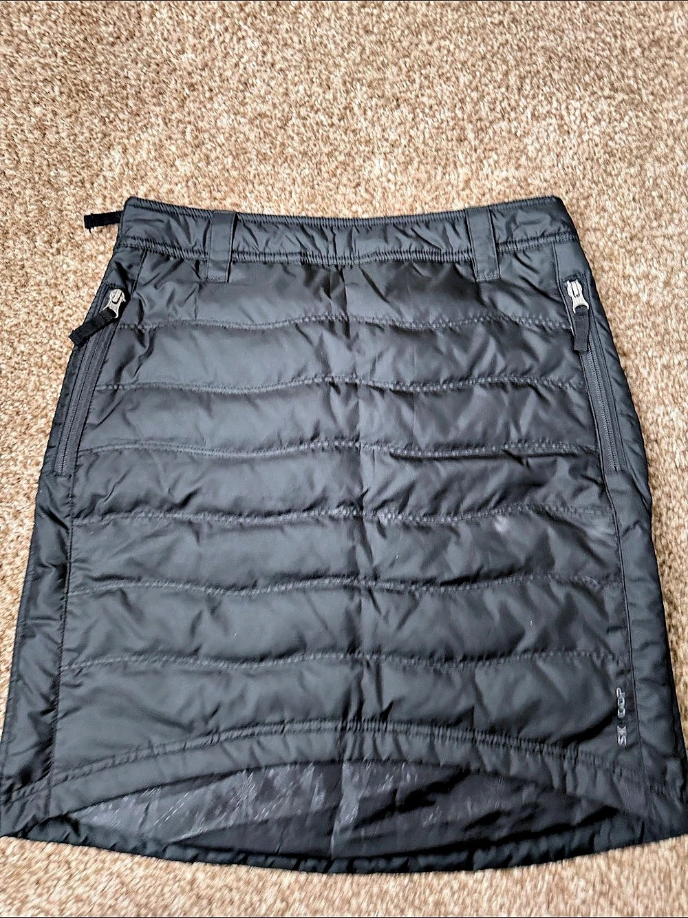 SKHOOP Short Down Skirt Quilted Mini Black Small
